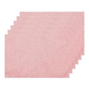 6 Set Heat Resistant Oilproof Wipeable Table Mats 19x13 inch Light Pink